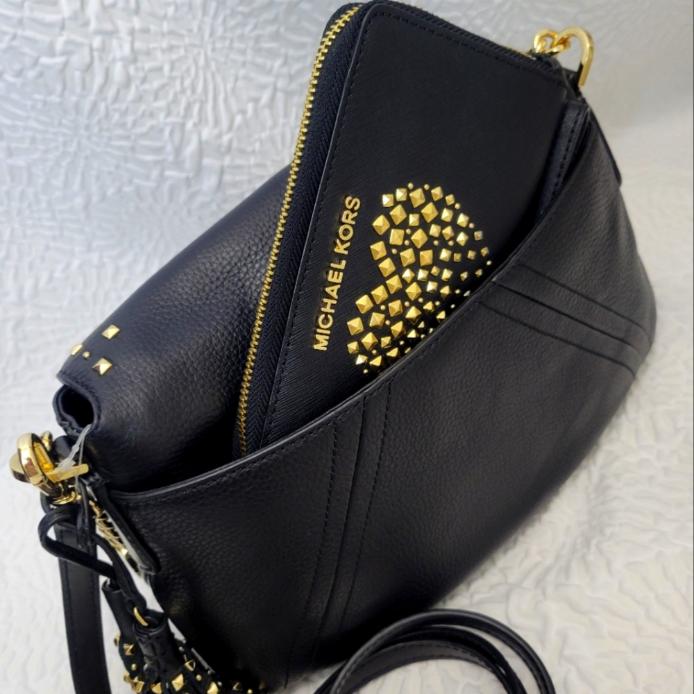 🎋Michael Kors Aria Studded Crossbody/Shoulder Bag - Picture 4 of 15